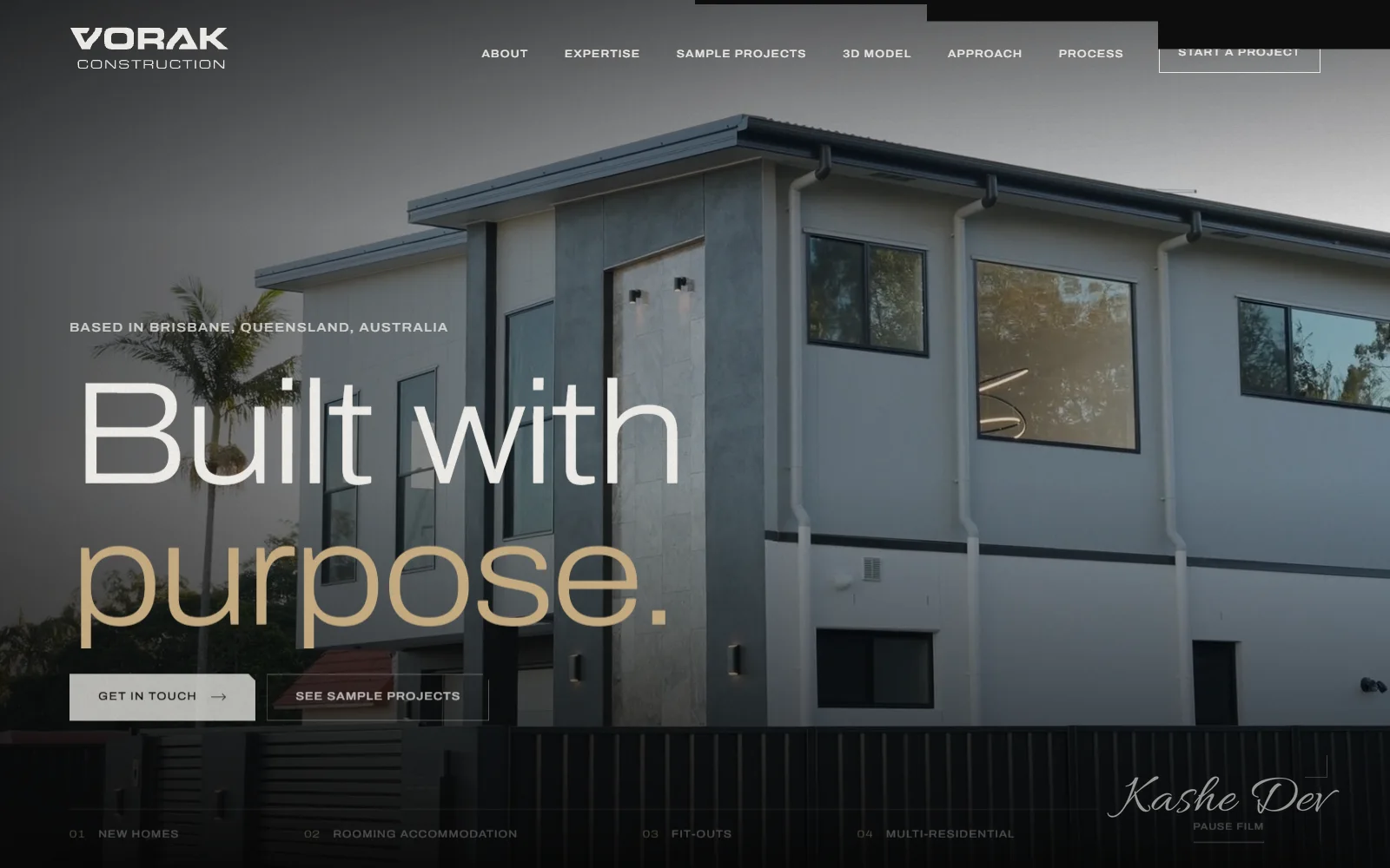 VORAK Construction: Website for a Brisbane builder of new homes, rooming accommodation, fit-outs and multi-residential projects.